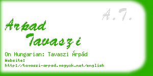 arpad tavaszi business card