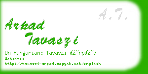 arpad tavaszi business card